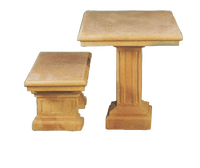 Thumbnail for English Garden Outdoor Cast Stone Bench Set Benches Tuscan 