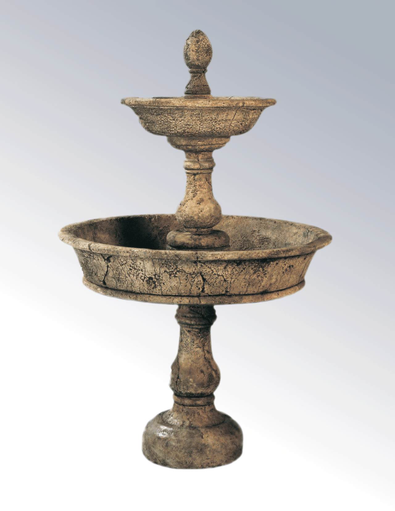 Ercolano Two Tier Cast Stone Outdoor Garden Fountain Fountain Tuscan 