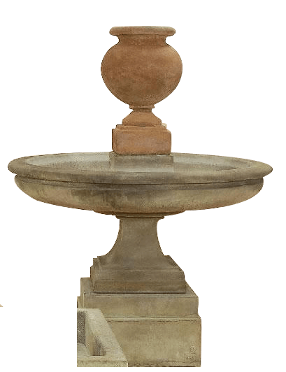 Etruria Urn Short Outdoor Cast Stone Garden Fountain Fountain Tuscan 