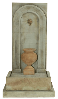 Thumbnail for Etruria Urn Wall Outdoor Cast Stone Garden Fountain For Spout Short Urn Fountain Tuscan 