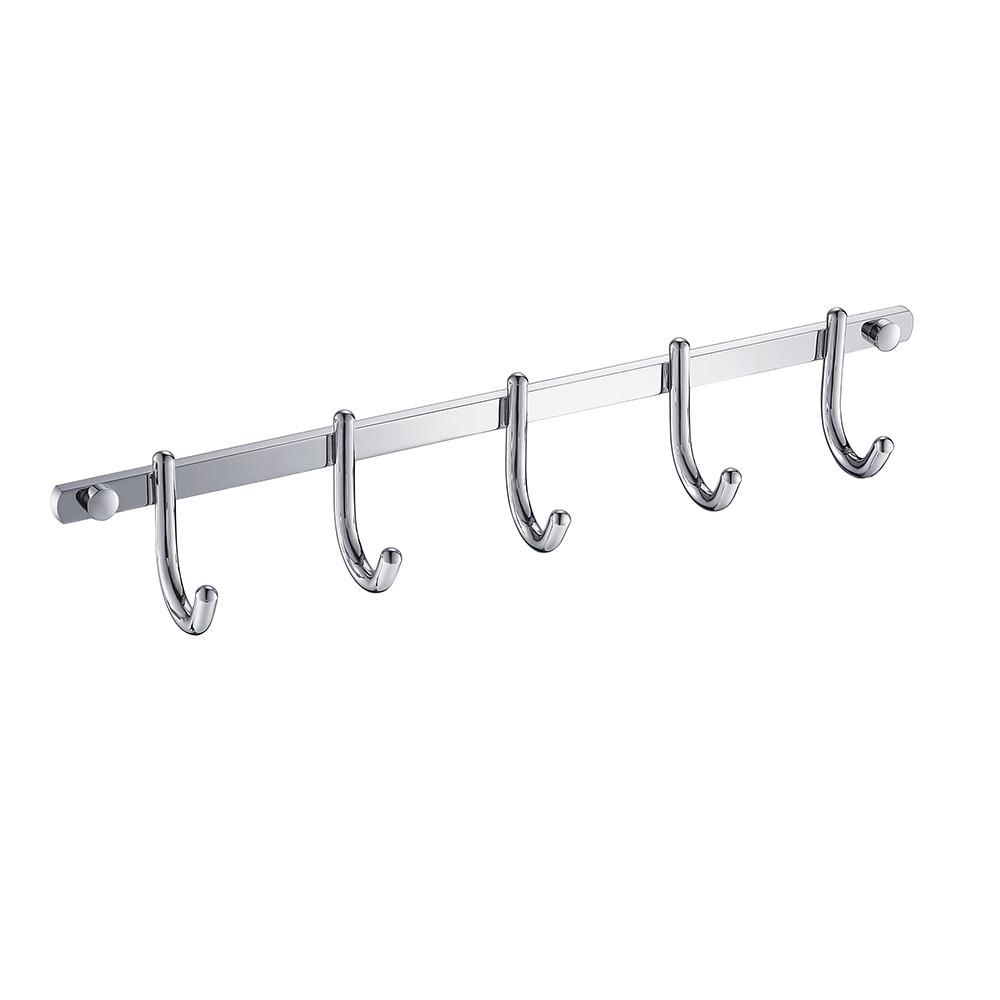Fresca Curved Bathroom Hooks (x5) - Chrome bath towel hooks Fresca 