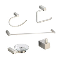 Thumbnail for Fresca Ottimo 5-Piece Bathroom Accessory Set - Brushed Nickel Bathroom Accessory Set Fresca 