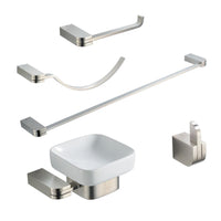Thumbnail for Fresca Solido 5-Piece Bathroom Accessory Set - Brushed Nickel Bathroom Accessory Set Fresca 