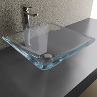 Thumbnail for Cantrio Starfire glass pyramid vessel sink Glass Series Cantrio 