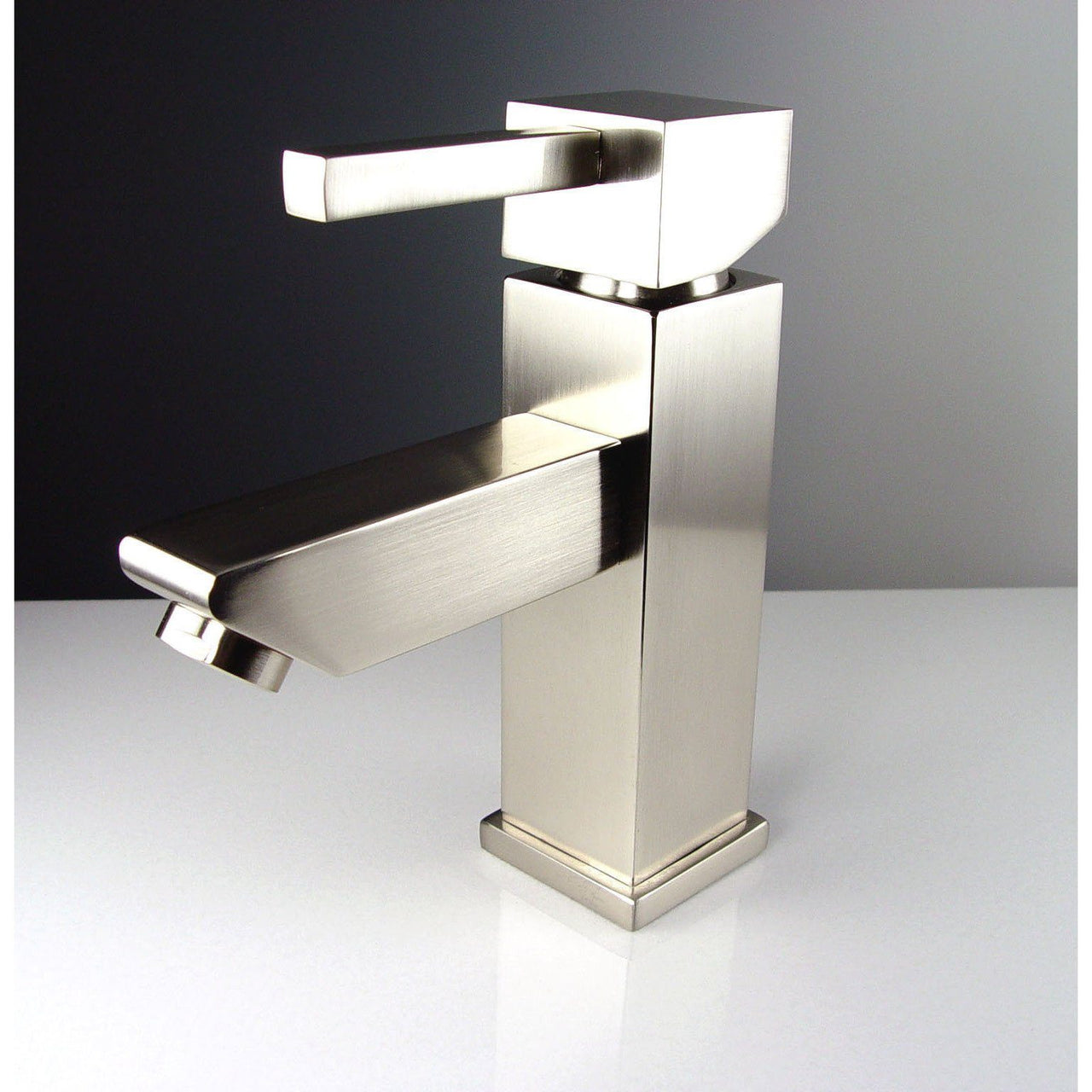 Fresca Versa Single Hole Mount Bathroom Vanity Faucet - Brushed Nickel Vanity Faucet Fresca 