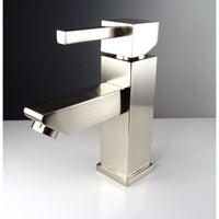 Thumbnail for Fresca Versa Single Hole Mount Bathroom Vanity Faucet - Brushed Nickel Vanity Faucet Fresca 