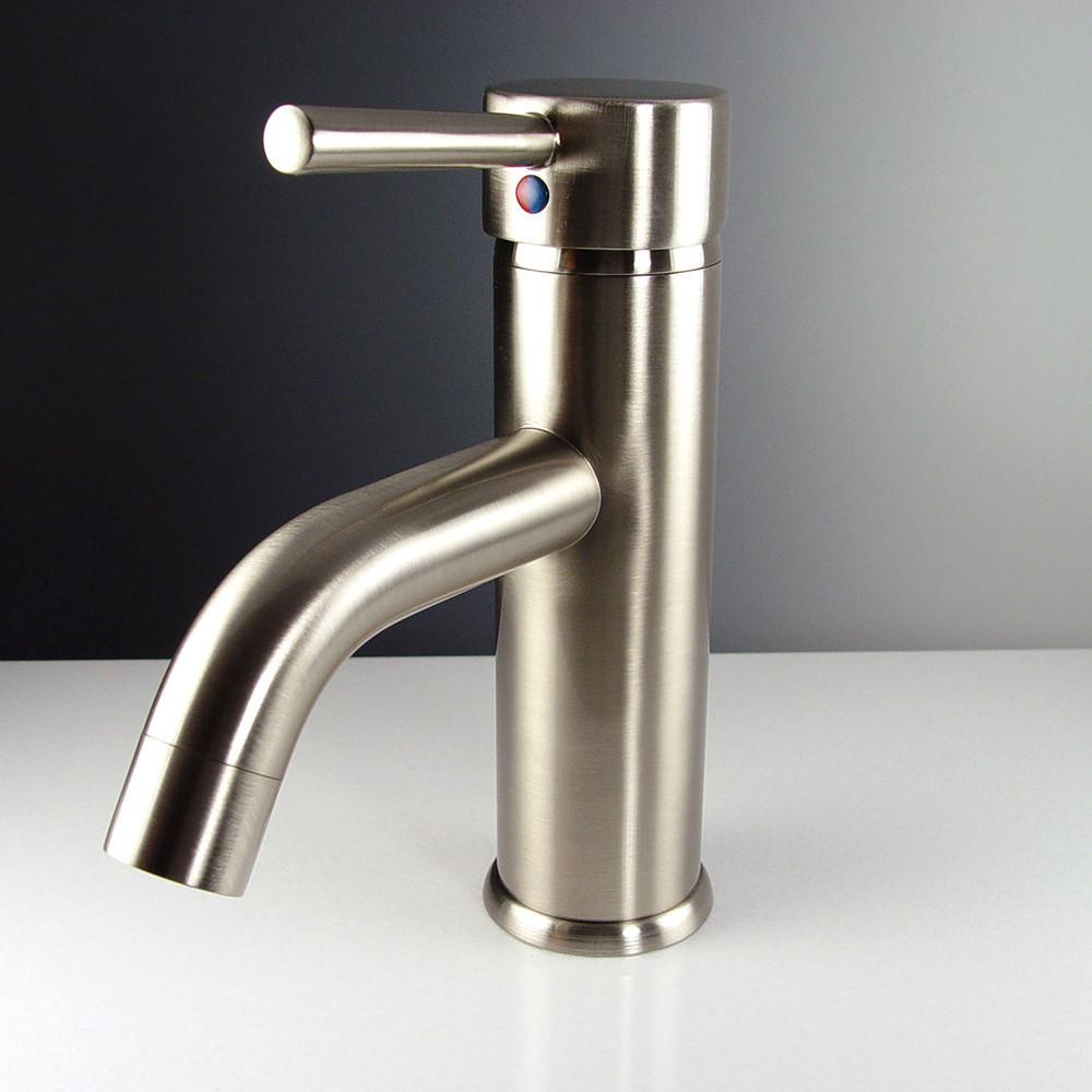 Fresca Sillaro Single Hole Mount Bathroom Vanity Faucet - Brushed Nickel Vanity Faucet Fresca 