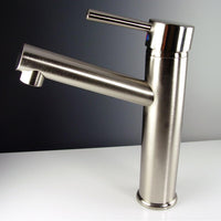 Thumbnail for Fresca Savio Single Hole Mount Bathroom Vanity Faucet - Brushed Nickel Vanity Faucet Fresca 