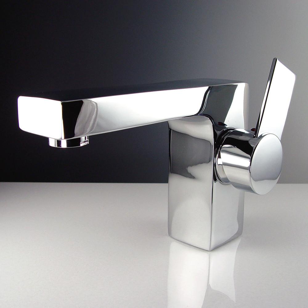 Fresca Isarus Single Hole Mount Bathroom Vanity Faucet - Chrome Vanity Faucet Fresca 