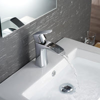 Thumbnail for Fresca Fortore Single Hole Mount Bathroom Vanity Faucet - Chrome Bathroom Faucet Fresca 