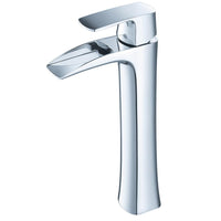 Thumbnail for Fresca Fortore Single Hole Vessel Mount Bathroom Vanity Faucet - Chrome Bathroom Faucet Fresca 