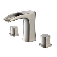 Thumbnail for Fresca Fortore Widespread Mount Bathroom Vanity Faucet - Brushed Nickel Bathroom Faucet Fresca 