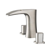 Thumbnail for Fresca Fortore Widespread Mount Bathroom Vanity Faucet - Brushed Nickel Bathroom Faucet Fresca 
