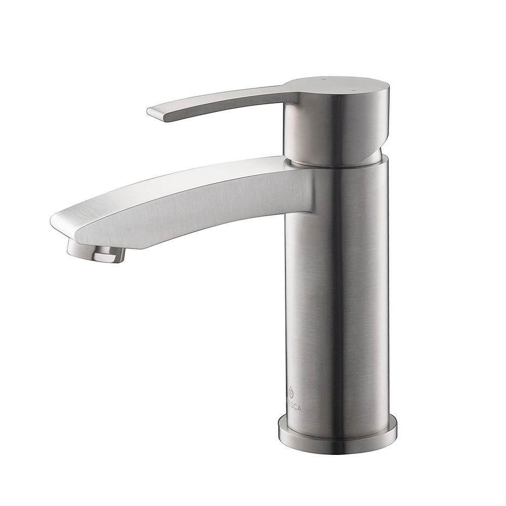 Fresca Livenza Single Hole Mount Bathroom Vanity Faucet - Brushed Nickel Vanity Faucet Fresca 