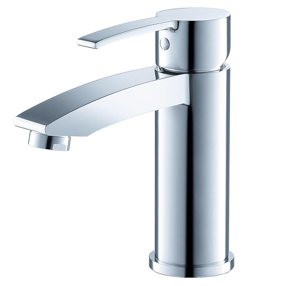 Fresca Livenza Single Hole Mount Bathroom Vanity Faucet - Chrome Vanity Faucet Fresca 