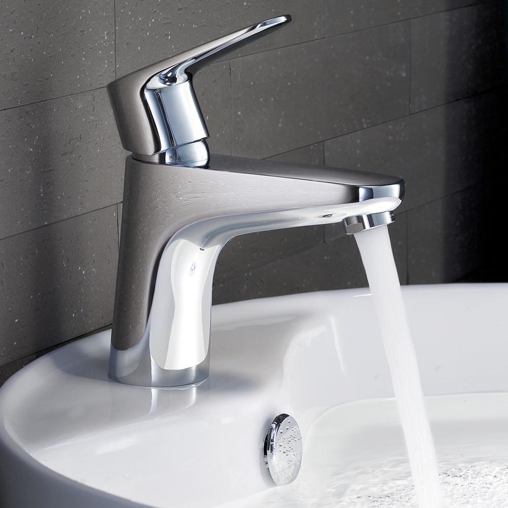 Fresca Diveria Single Hole Mount Bathroom Vanity Faucet - Chrome Vanity Faucet Fresca 