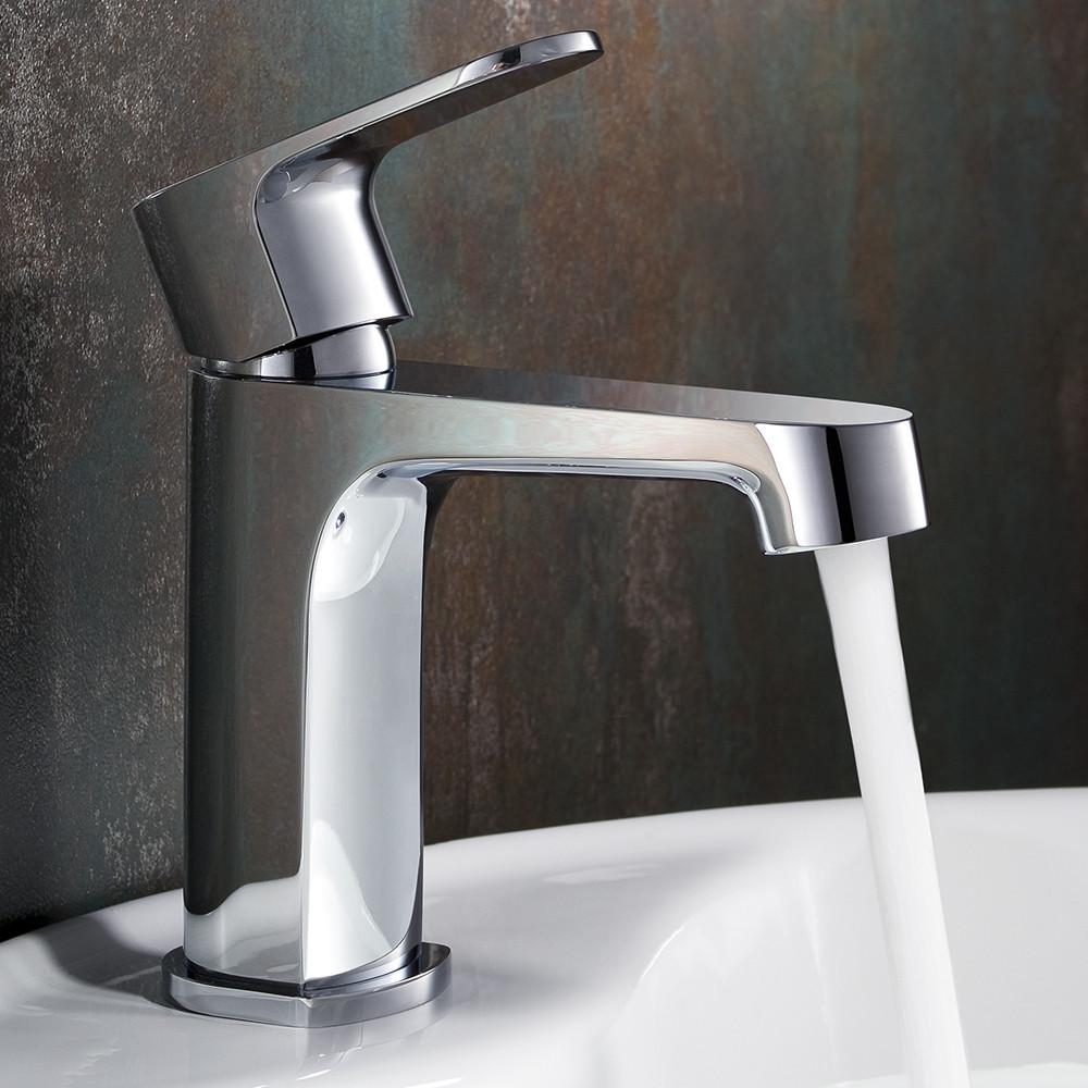 Fresca Gravina Single Hole Mount Bathroom Vanity Faucet - Chrome Vanity Faucet Fresca 