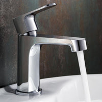 Thumbnail for Fresca Gravina Single Hole Mount Bathroom Vanity Faucet - Chrome Vanity Faucet Fresca 