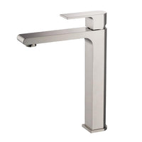 Thumbnail for Fresca Allaro Single Hole Vessel Mount Bathroom Vanity Faucet - Brushed Nickel Bathroom Faucet Fresca 