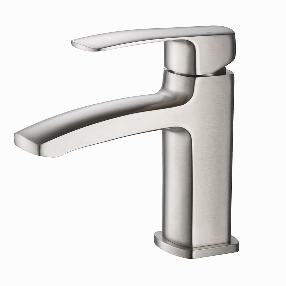 Fresca Fiora Single Hole Mount Bathroom Vanity Faucet - Brushed Nickel Bathroom Faucet Fresca 