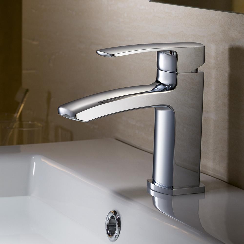 Fresca Fiora Single Hole Mount Bathroom Vanity Faucet - Chrome Bathroom Faucet Fresca 