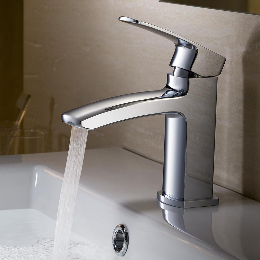 Fresca Fiora Single Hole Mount Bathroom Vanity Faucet - Chrome Bathroom Faucet Fresca 