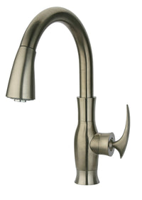 Thumbnail for Latoscana Firenze Single Handle Pull-Down Spray Kitchen Faucet In Brushed Nickel Finish Kitchen faucet Latoscana 