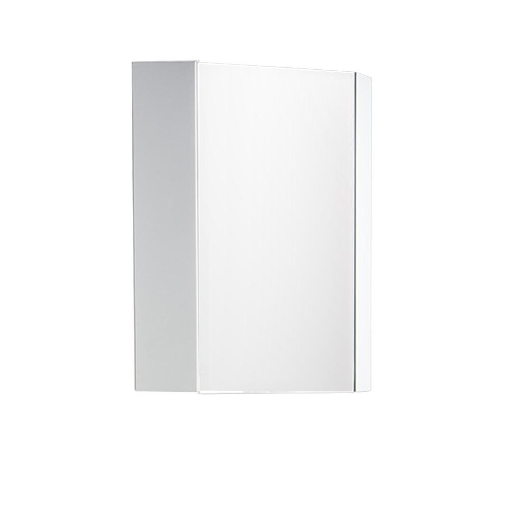 Fresca Coda 14" White Corner Medicine Cabinet w/ Mirror Door Medicine Cabinet Fresca 