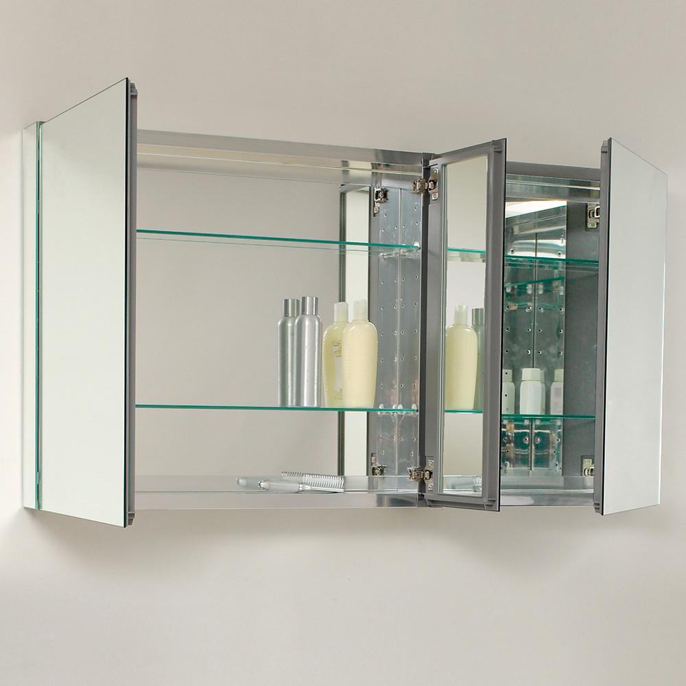 Fresca 50" Wide Bathroom Medicine Cabinet w/ Mirrors Medicine Cabinet Fresca 