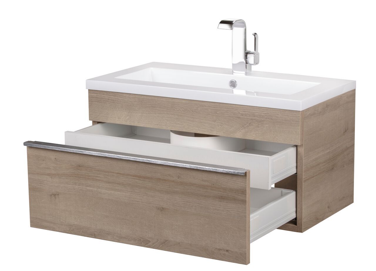 Trough Collection 30" Wall Mount Modern Bathroom Vanity - Organic By Cutler Cutler Kitchen & Bath Vanity 