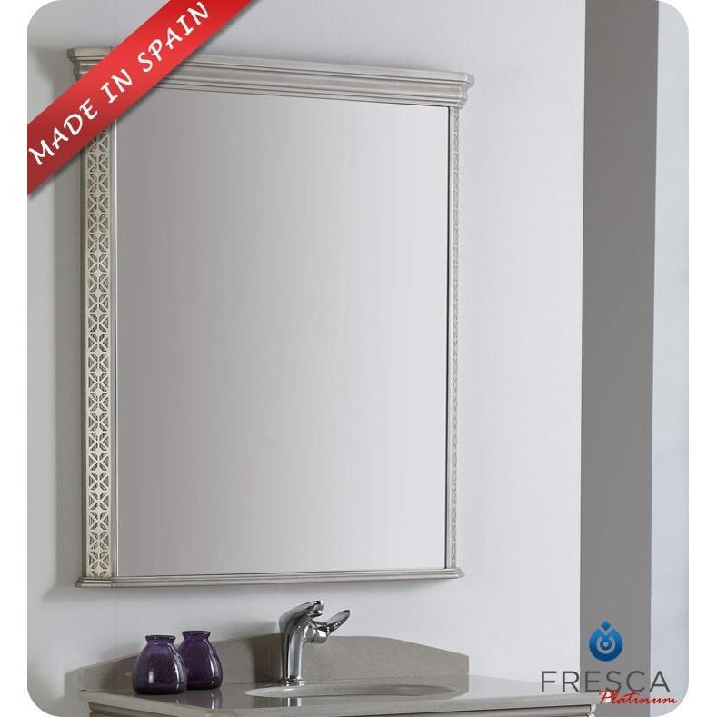 Fresca Platinum London 32" Antique Silver Indoor Vanity Bathroom Wall Mirror Mirror Fresca 