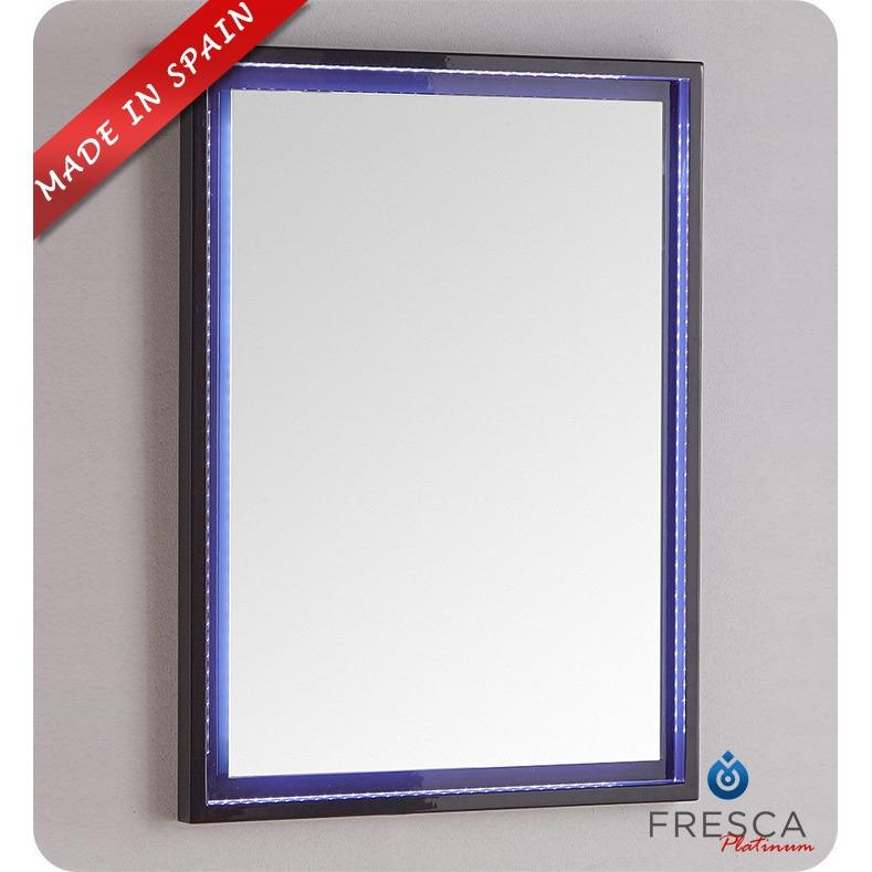 Fresca Platinum Due 24" Glossy Cobalt Bathroom LED Mirror Mirror Fresca 