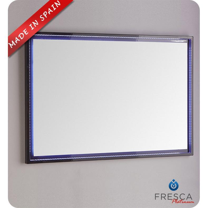 Fresca Platinum Due 48" Glossy Cobalt Bathroom LED Mirror Mirror Fresca 