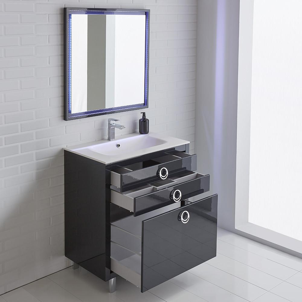 Fresca Platinum Due 32" Modern Bathroom Elegant Vanity Set 3 Soft Closing Drawer Vanity Fresca 
