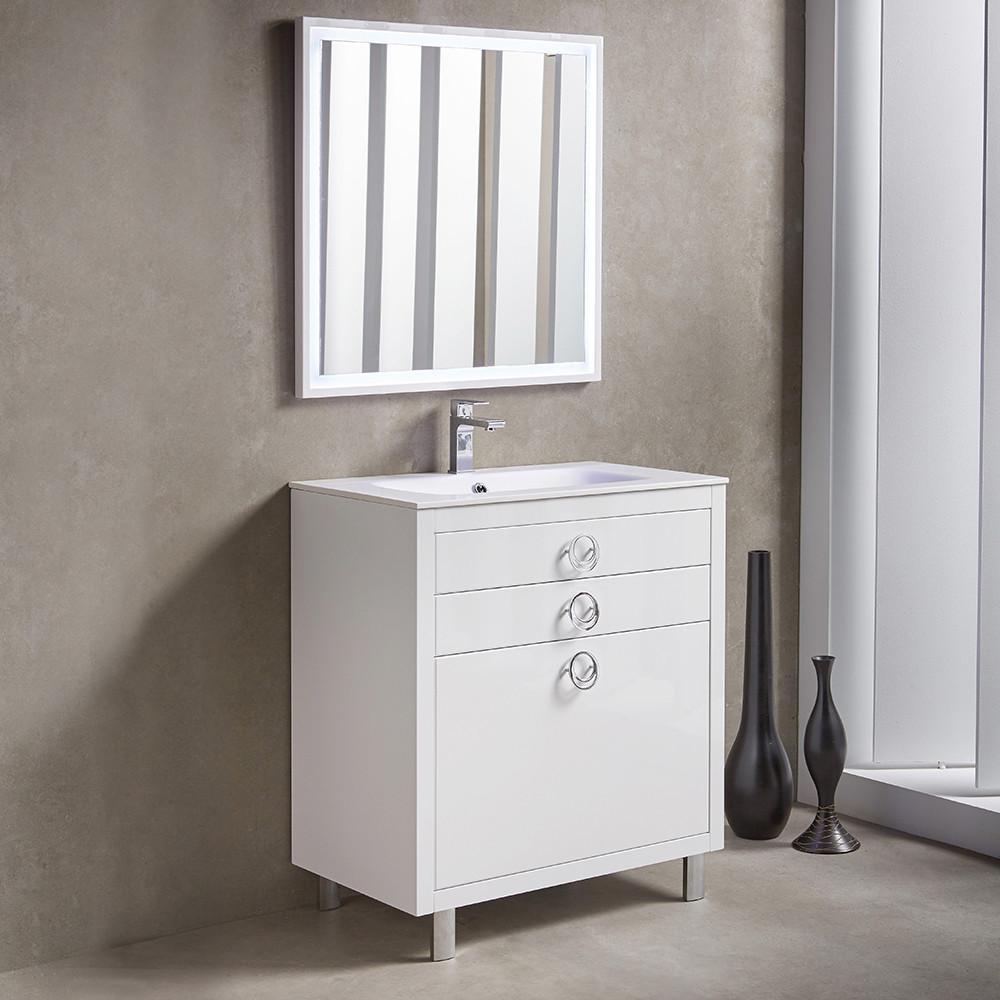 Fresca Platinum Due 32" Modern Highest Quality Bathroom Vanity - Glossy White Vanity Fresca 