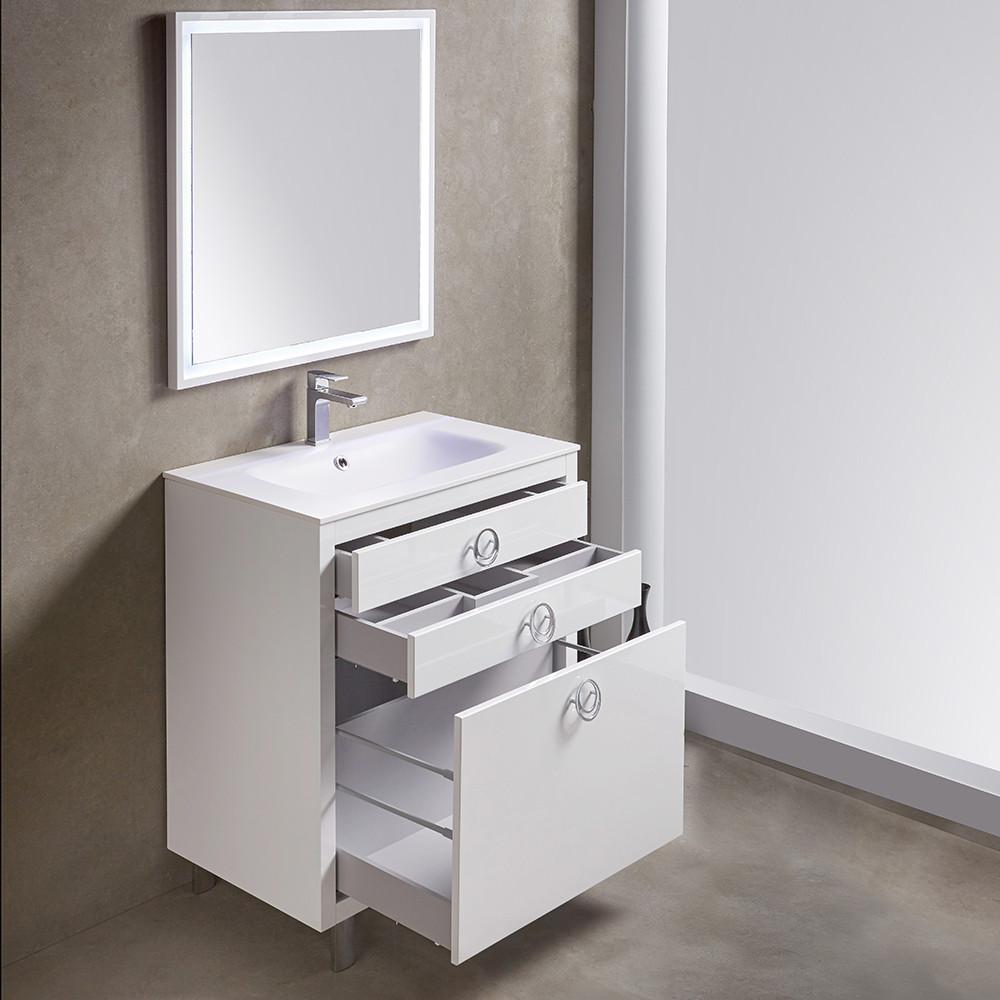 Fresca Platinum Due 32" Modern Highest Quality Bathroom Vanity - Glossy White Vanity Fresca 