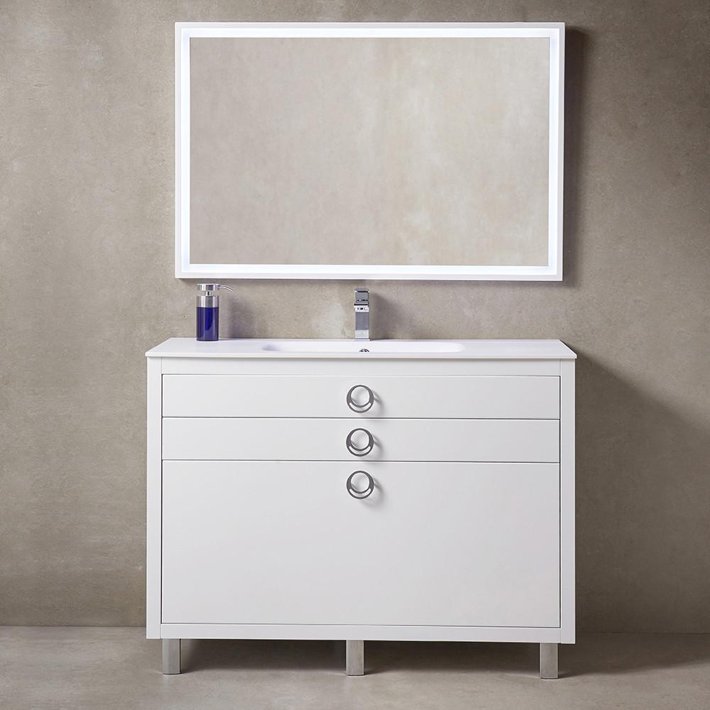 Fresca Platinum Due 48" Modern Elegant Style Bathroom Vanity Set - Glossy White Vanity Fresca 