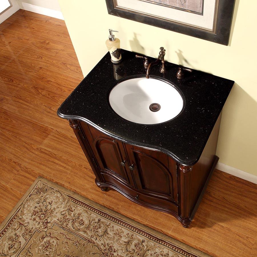 Silkroad 30" Traditional Single Sink Bathroom Vanity Vanity Silkroad Exclusive 