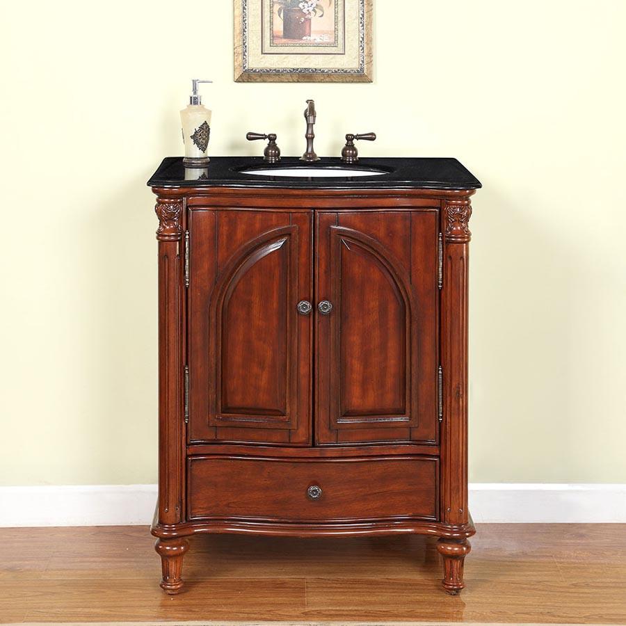 Silkroad 30" Traditional Single Sink Bathroom Vanity Vanity Silkroad Exclusive 