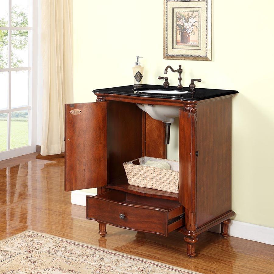 Silkroad 30" Traditional Single Sink Bathroom Vanity Vanity Silkroad Exclusive 