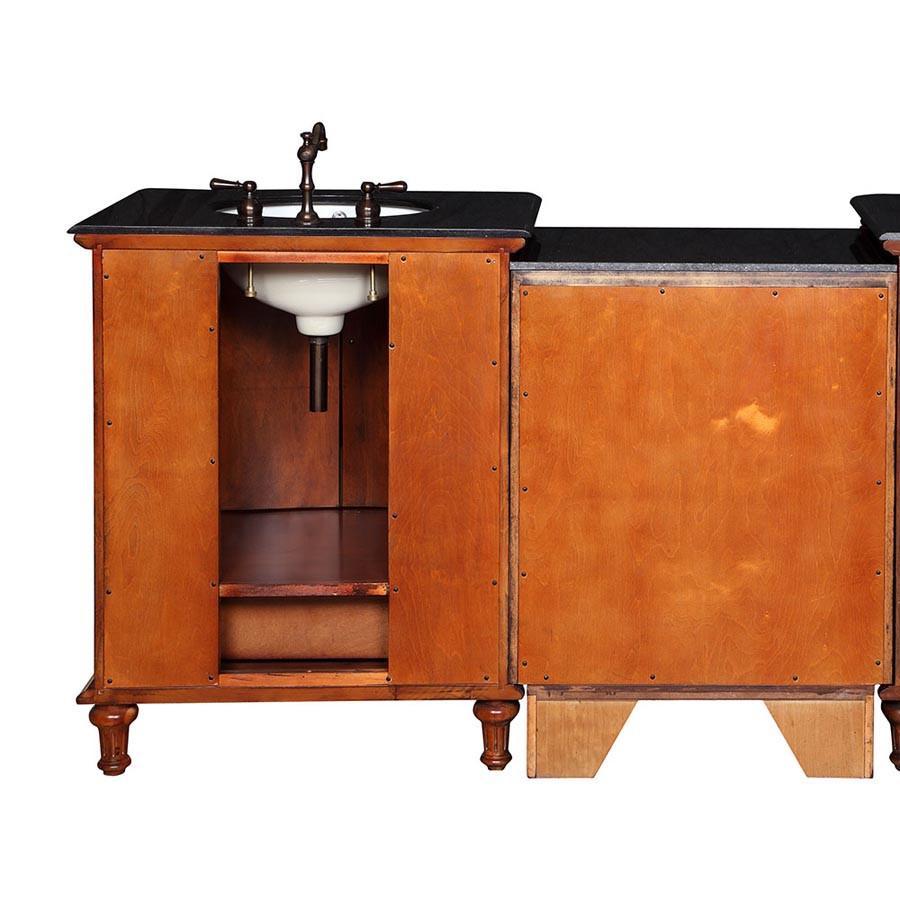 Silkroad 53.5" Traditional Single Sink Bathroom Vanity Vanity Silkroad Exclusive 