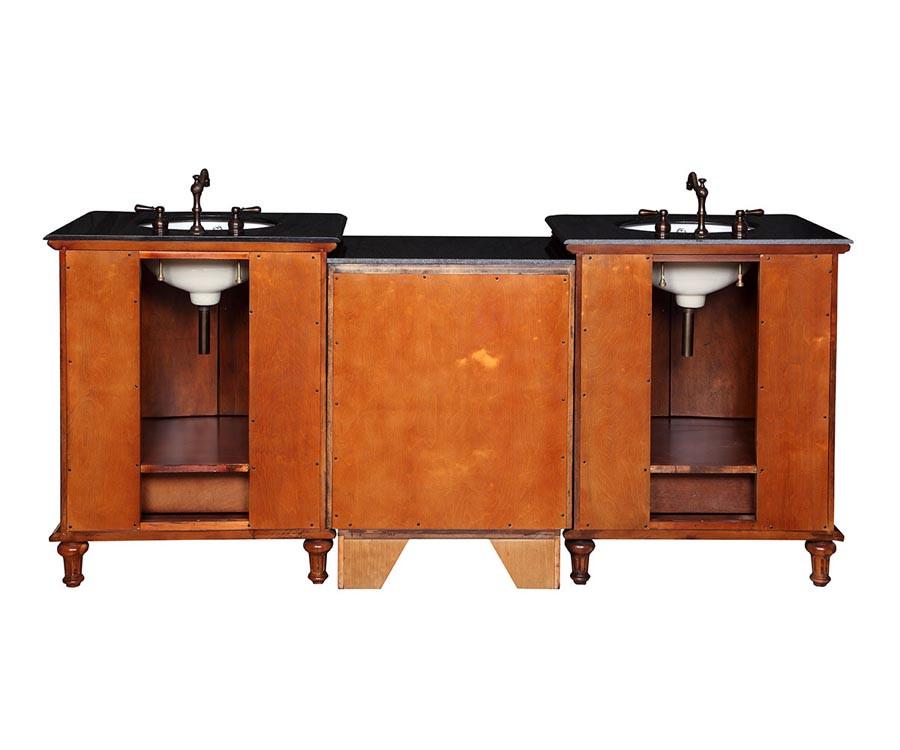 Silkroad 83" Traditional Double Sink Bathroom Vanity Vanity Silkroad Exclusive 