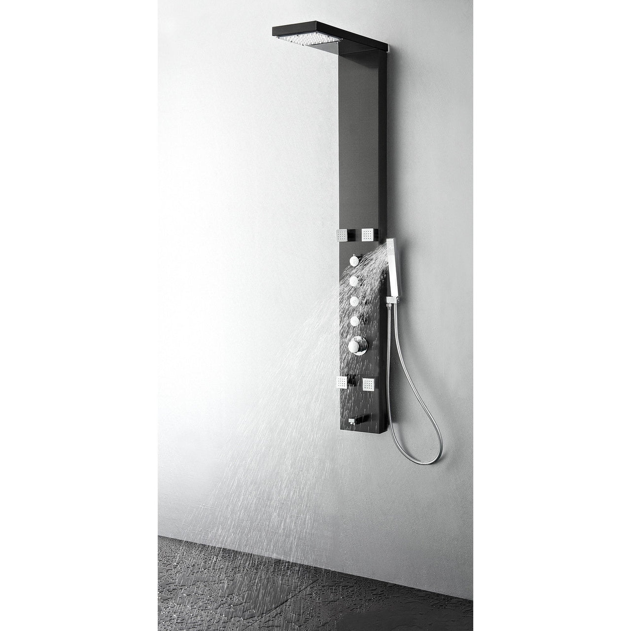 Fresca Verona Stainless Steel (Brushed Gray) Thermostatic Shower Massage Panel Shower Massage Panel Fresca 