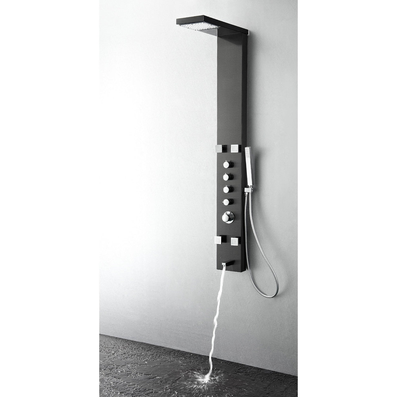 Fresca Verona Stainless Steel (Brushed Gray) Thermostatic Shower Massage Panel Shower Massage Panel Fresca 