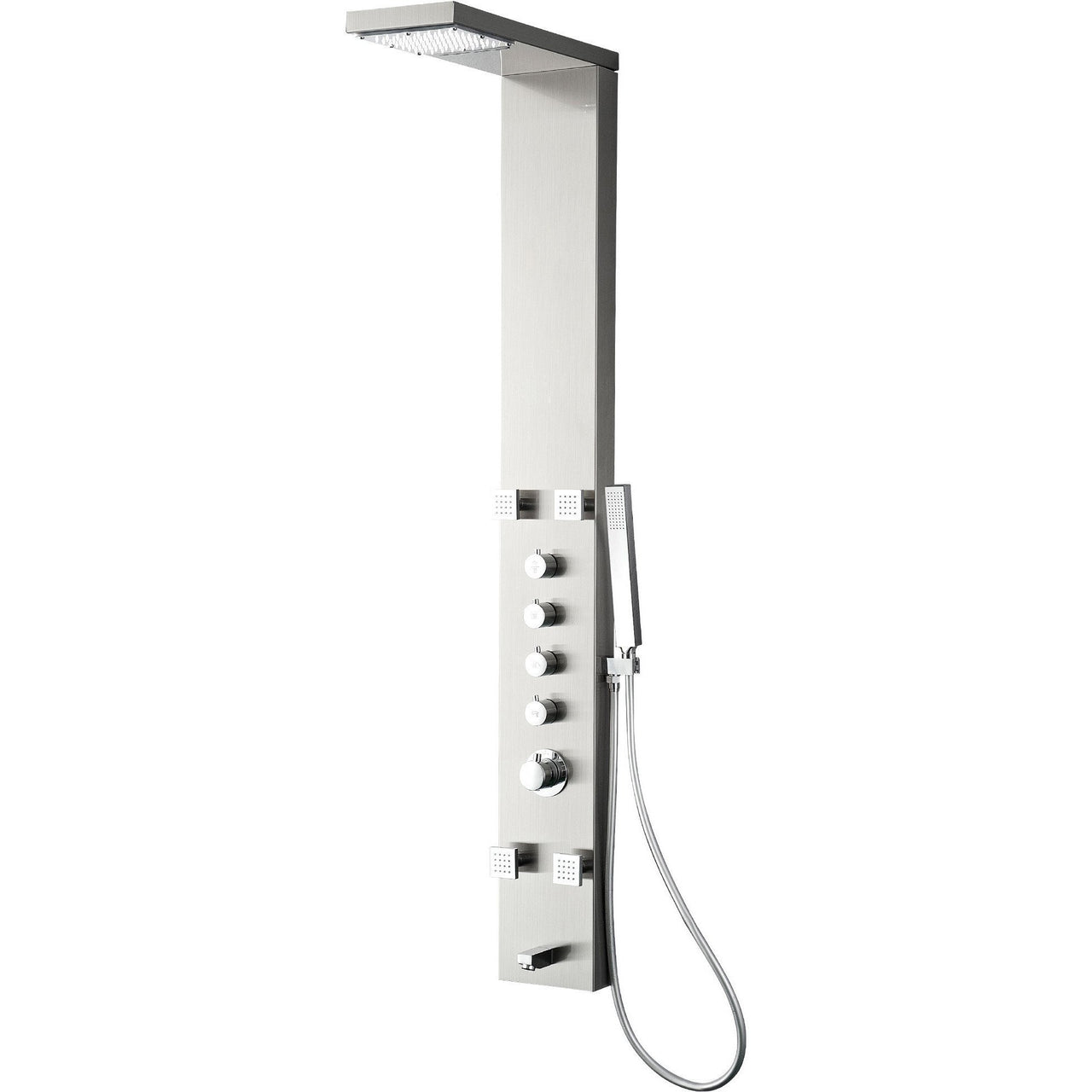 Fresca Verona Stainless Steel (Brushed Silver) Thermostatic Shower Massage Panel Shower Massage Panel Fresca 
