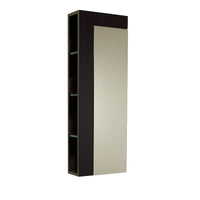 Thumbnail for Fresca Espresso Bathroom Linen Side Cabinet w/ Large Mirror Door Linen Cabinet Fresca 