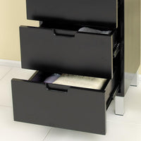 Thumbnail for Fresca Espresso Bathroom Linen Side Cabinet w/ 4 Storage Areas Linen Cabinet Fresca 