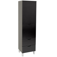 Thumbnail for Fresca Espresso Bathroom Linen Side Cabinet w/ 4 Storage Areas Linen Cabinet Fresca 