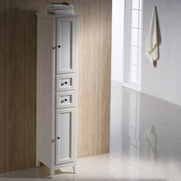 Thumbnail for Fresca Oxford Antique White Tall Bathroom Linen Cabinet