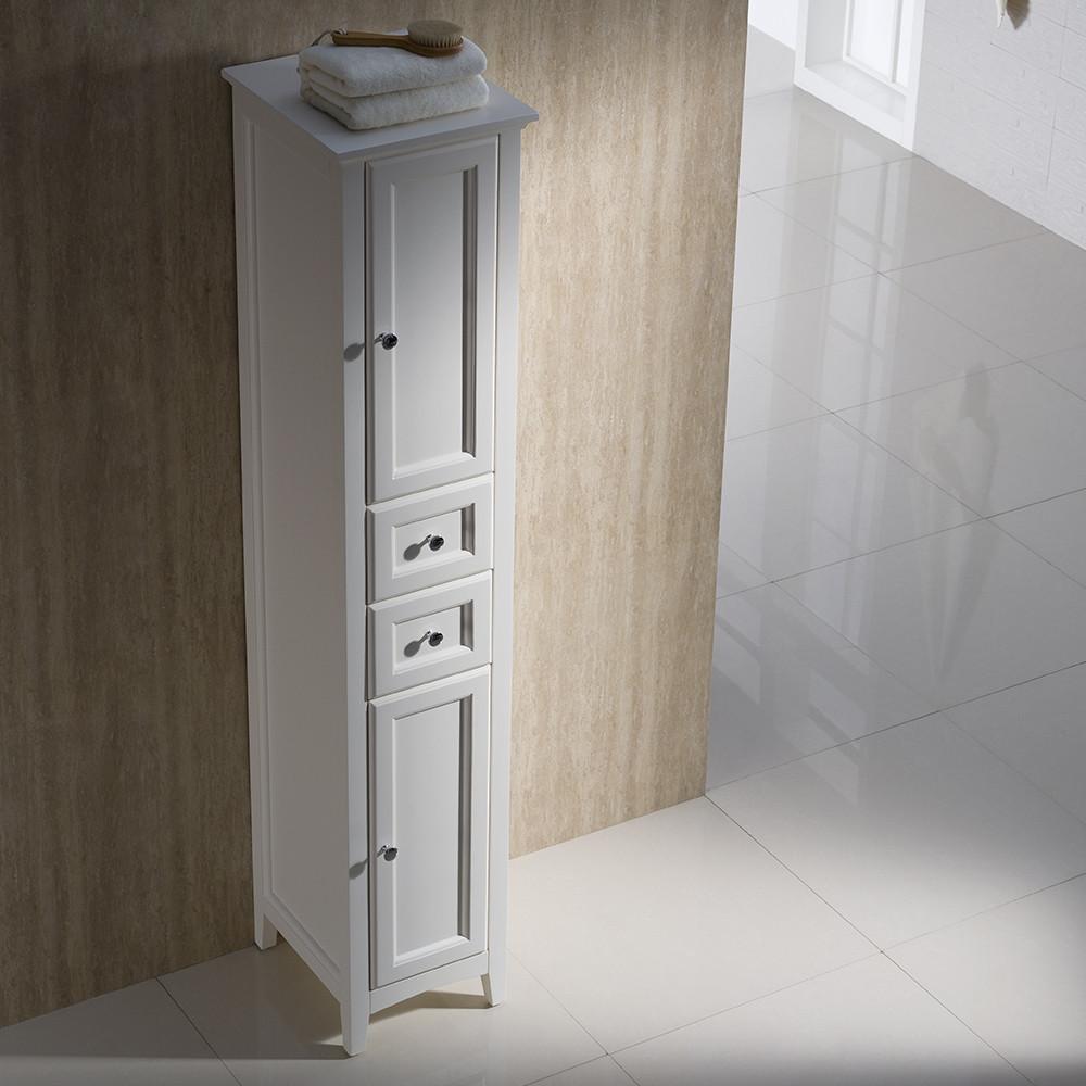 Fresca Oxford Antique White Tall Bathroom Linen Cabinet Linen Cabinet Fresca 